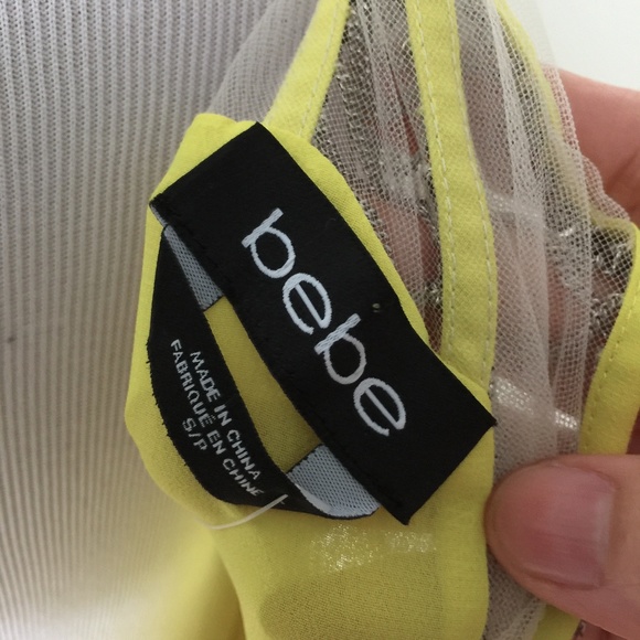 Bebe Chain blouse Top in Yellow - Picture 6 of 6